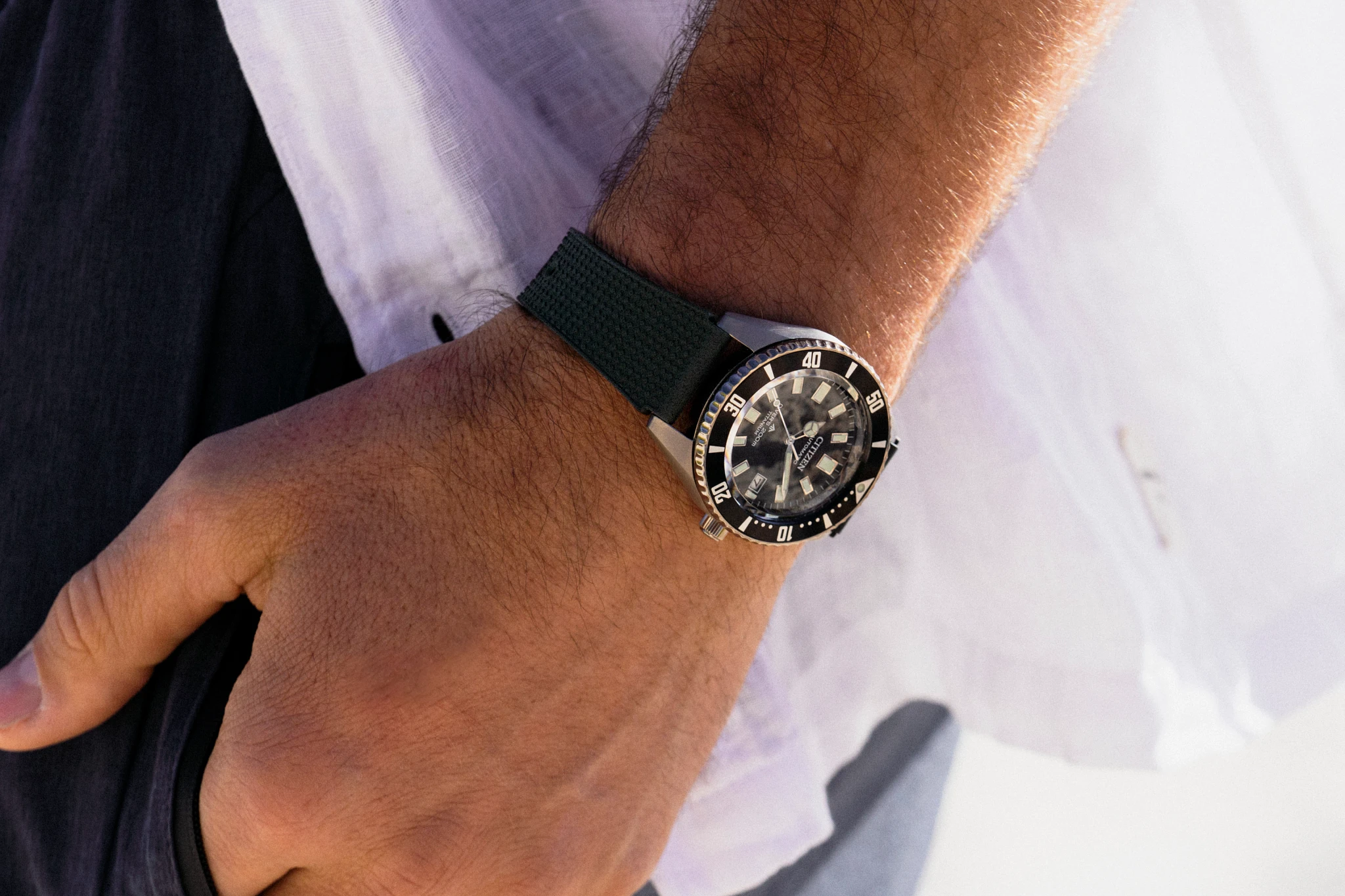 【MontVert】CITIZEN NB6021-17E DIVER Promaster Fujitsubo Black Dial Polyurethane Strap NB6021-17E | CITIZEN